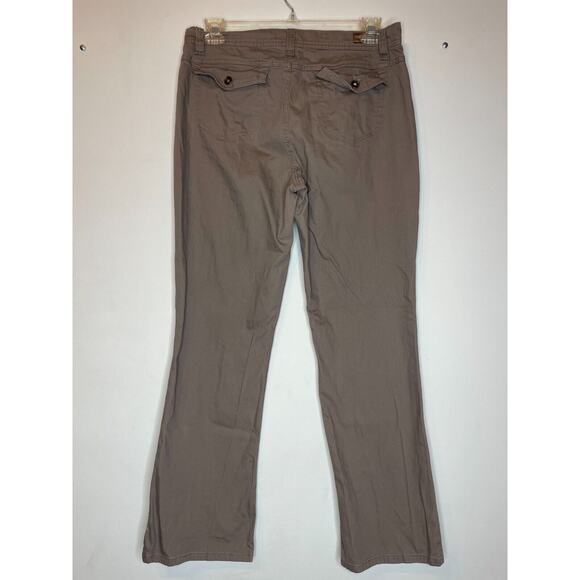 BandolinoBlu Womens Stretchable High Rise Ankle Pants Flared Leg Size 14 Gray - Picture 3 of 5